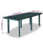 vidaXL Ensemble à manger d'extérieur 11 Pièces Plastique Vert