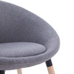 vidaXL Chaise de salle à manger Gris clair Tissu