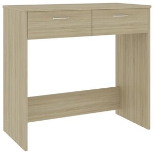 Bureau table poste de travail meuble d'ordinateur informatique étude chêne sonoma 80 x 40 x 75 cm Aggloméré brun 02_0023659