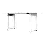 Bureau table poste de travail électrique à hauteur réglable 180 x 80 cm blanc 03_0009077