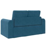 vidaXL Canapé-lit au sol 2-en-1 bleu 148x71x83 cm Velours