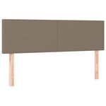 vidaXL Sommier à lattes de lit avec matelas Taupe 140x200 cm Tissu