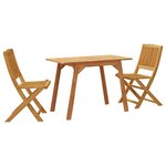 vidaXL Ensemble de balcon 3 Pièces Bois d'acacia solide