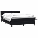 vidaXL Sommier à lattes de lit avec matelas noir 160x220 cm velours