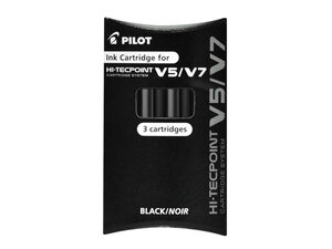 Set 3 Cartouches Recharge pour Hi-Techpoint V5/V7 Noir PILOT