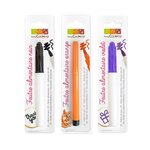 3 stylos alimentaires noir  orange et violet - Halloween