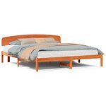 vidaXL Cadre de lit Marron 180 x 200 cm Bois de pin massif