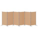 vidaXL Paravent à 6 panneaux Beige 520 x 180 cm Tissu