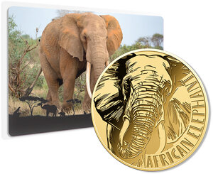 Monnaie AFRICAN ELEPHANT 1/1000 Oz Medaille Or