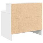 vidaXL Table de chevet avec tiroir blanc 51x31x47 cm