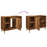 vidaXL Armoire de salle de bain vieux bois 80x33x60 cm bois ingénierie