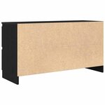 vidaXL Meuble TV noir 100x35x54 cm bois d'ingénierie