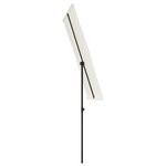 vidaXL Parasol de jardin avec mât en aluminium 180x110 cm blanc sable