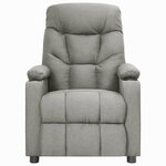 vidaXL Fauteuil Gris clair Tissu