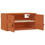 vidaXL Meuble mural avec étagère 2 Pièces Cire marron 80 x 30 x 30 cm