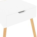 vidaXL Tables de chevet 2 Pièces Blanc brillant Bois d'ingénierie