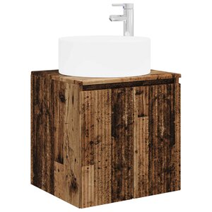 vidaXL Meuble de lavabo mural Bois ancien 49 5 x 44 5 x 65 5 cm