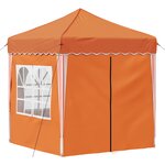 vidaXL Tente de fête pop-up 195 x 195 x 245 cm Orange Tissu Oxford