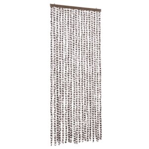 vidaXL Moustiquaire Taupe et blanc 56x185 cm Chenille
