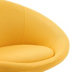 Vidaxl chaises pivotantes à manger lot de 2 jaune tissu