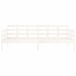 vidaXL Lit de jour sans matelas blanc bois de pin massif 90x190 cm