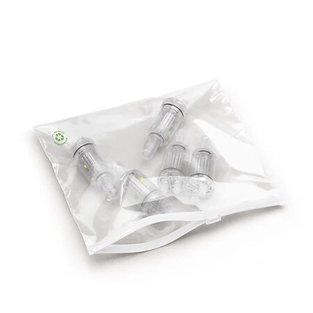 Sachet plastique 50  recyclé transparent à curseur 20x18 cm (lot de 250)