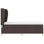 vidaXL Lit à ressorts avec matelas Marron foncé 200 x 80 cm tissu