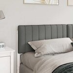 vidaXL Tête de lit capitonnée Blanc et gris clair 200 cm Pin massif