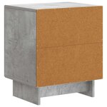 vidaXL Cabinet de chevet 2 Pièces Gris béton 43 x 34 5 x 50 cm