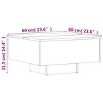 vidaXL Table basse Sonoma gris 60x60x31 5 cm Bois d'ingénierie