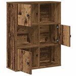 vidaXL Bibliothèque vieux bois 60x24x76 5 cm bois d'ingénierie