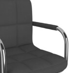 vidaXL Chaise pivotante de salle à manger Gris foncé Tissu