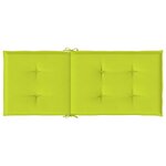 vidaXL Coussins de chaise de jardin à dossier haut lot de 4 vert vif