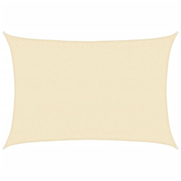 vidaXL Voile d'ombrage 160 g/m² Crème 3 5x5 m PEHD