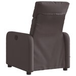 vidaXL Fauteuil de massage inclinable électrique Marron foncé Tissu
