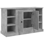 vidaXL Buffet Gris béton 100x35 5x60 cm Bois d'ingénierie