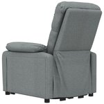 vidaXL Fauteuil inclinable électrique Gris foncé Tissu
