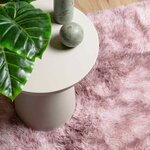 vidaXL Tapis Shaggy à poils longs NAVARRA rose poudré 240x340 cm