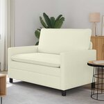 vidaXL Canapé Crème 126 x 81 x 87 5 cm Tissu
