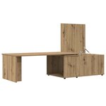 vidaXL Table basse chêne artisanal 150x50x35 cm bois d'ingénierie