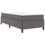 vidaXL Cadre de lit avec matelas Gris 80 x 200 cm tissu
