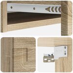 vidaXL Table d'appoint murale Chêne Sonoma 87 5 x 34 5 x 17 cm
