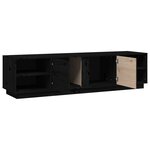 vidaXL Meuble TV Noir 156x40x40 cm Bois de pin massif
