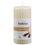 Bolsius Bougies parfumées pilier côtelé 6 Pièces 120x58 mm Vanille