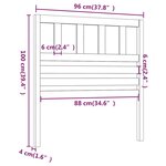 vidaXL Tête de lit Marron miel 96x4x100 cm Bois massif de pin