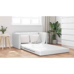 vidaXL Canapé-Lit Blanc 124 x 71 x 78 cm Cuir artificiel