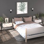 vidaXL Table de chevet murale Blanc