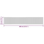 vidaXL Tapis rectangulaire gris 70x400 cm bambou