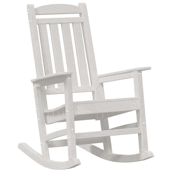vidaXL Chaise à bascule de jardin Blanc HDPE