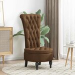 vidaXL Fauteuil à pantoufle Marron 56 5 x 70 x 110 cm Simili daim